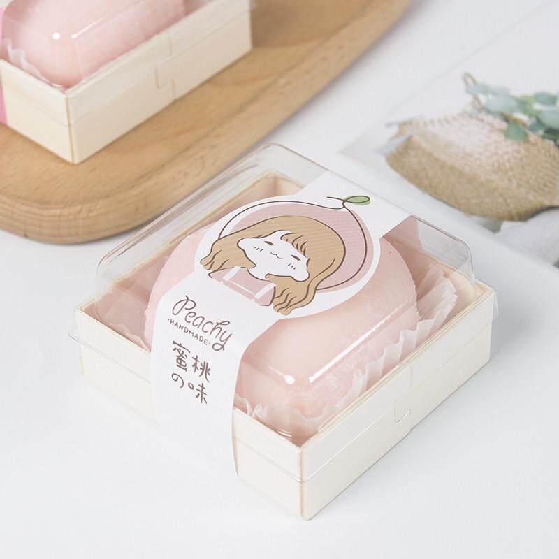 雪媚娘包装盒单个烘焙透明蛋黄酥盒子班戟甜品大福盒木质2粒4纸托