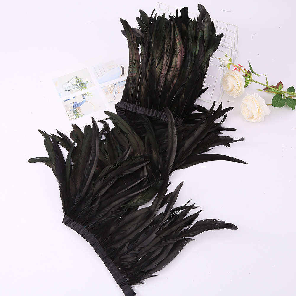 天然花边diy手工公鸡饰品披肩服装装饰欧美边材料毛布布带辅料