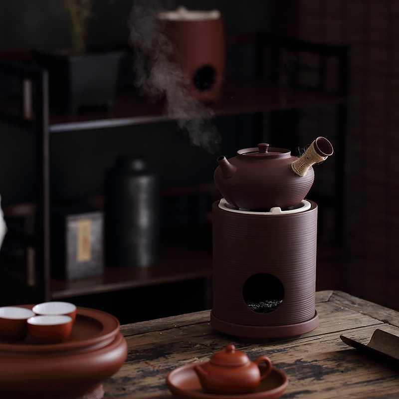 纯手工红泥炭电热丝用两煮F8756M5H茶炉水潮汕炉功夫砂铫壶烧木炭