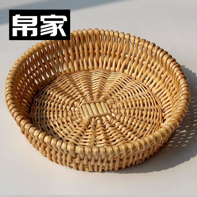编织竹装鸡蛋的框子竹蓝子 篮竹箩筐收纳筐 藤编家用馒头筐圆形小图片