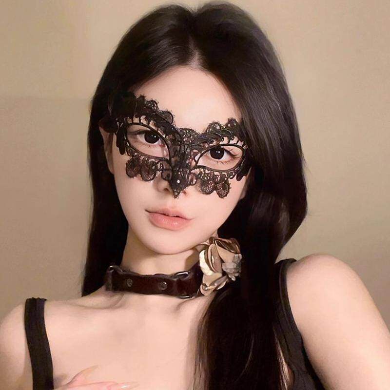 黑色性感情趣镂空眼罩舞会蕾丝面具公主女半脸成人派对假面调情