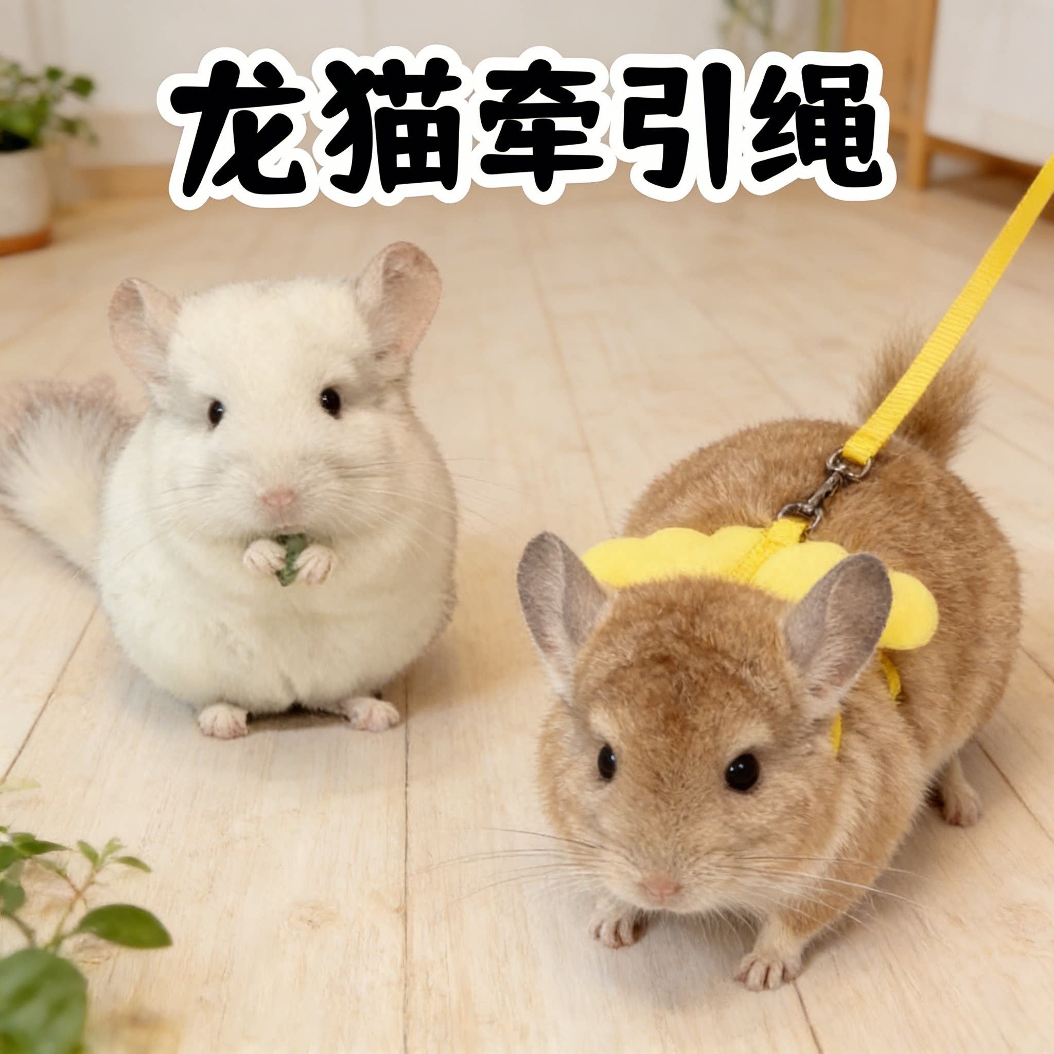 龙猫牵引绳专用外出放风溜猫绳防挣脱可调节家用神器小宠物用品