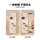 洞洞板穿衣镜家用隐形推拉镜可关闭壁挂式 全身镜 玄关试衣镜隐藏式