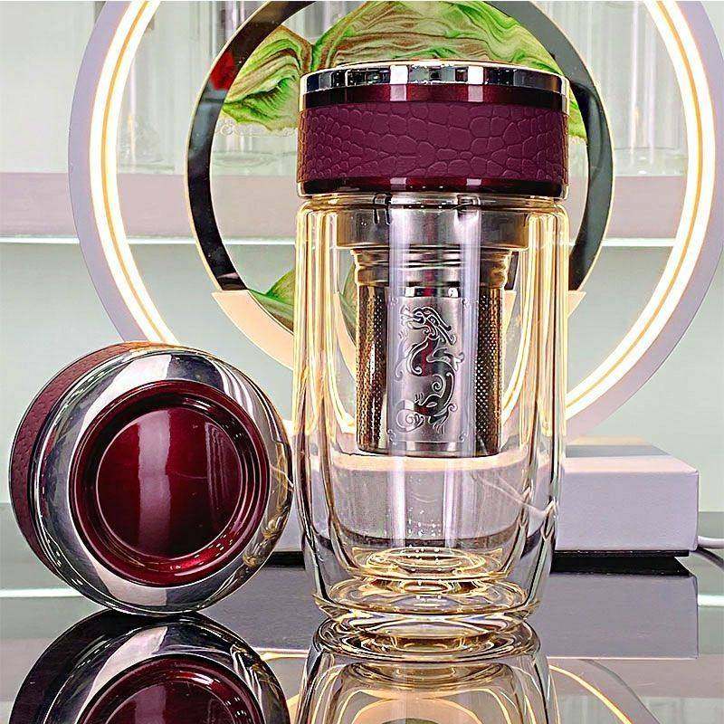 双层玻璃杯耐高温防爆茶水分离水杯水杯茶杯男士高档水杯鸭蛋鹅蛋,餐饮具,玻璃杯,淘宝优惠券,粉丝福利购,淘宝优惠卷