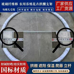 包HS0221邮厂家新型拱棚架棚架玻璃支钢纤维杆菜地骨秧苗支撑杆大