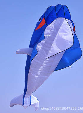 批发潍坊风筝软体海豚立体卡通3D Kite儿童风筝无骨架厂家直销