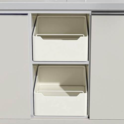 免打孔厨房抽拉式置物架下水槽拉篮橱柜子滑轨抽屉收纳盒调味料架