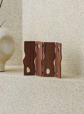 WOZOM屋准轻中古奢风复古屏桌面摆O件风家居TYOS709客厅玄关创意