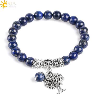dark blue Gem Jewelry Brlet Brlet tee of Life Stetch Bead St