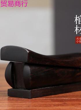 天然紫檀木黑檀木刻创意开盖棺材文玩手把件家居桌面工艺品摆件