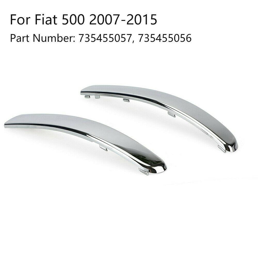 前保险杠镀铬装饰件套件汽车外饰件适用于FIAT500735455057