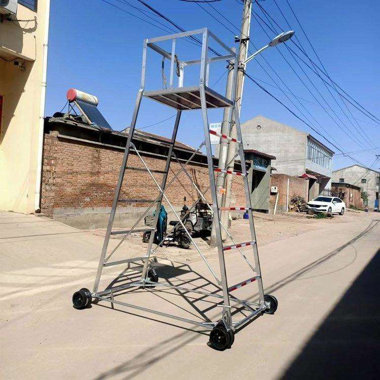 电力抢修铁梯车钢轨滑行作业平台升降式铁路接触网铁梯车