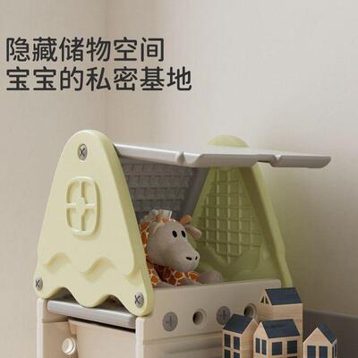 儿童落具收纳架地多层家用宝宝置物玩具架简分类整CWP理玩箱储物