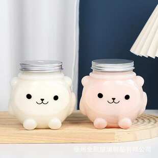 食品级塑料罐500ML塑料瓶一次性零食罐pet棉花糖包装袋奶茶外卖瓶