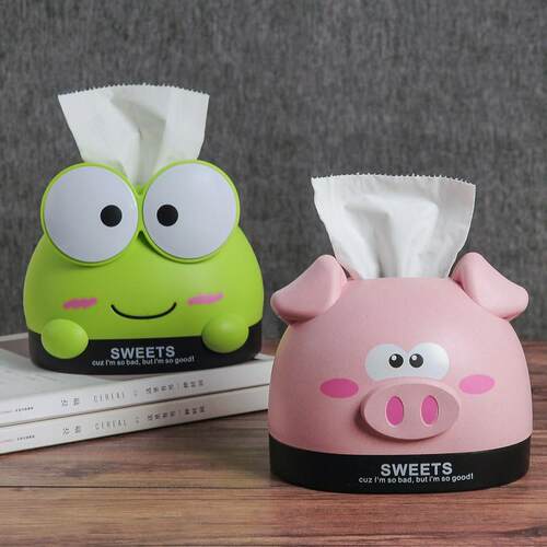 特别好看的抽纸盒漂亮的抽纸盒创意可爱卡通桌面餐巾纸收纳盒卷纸