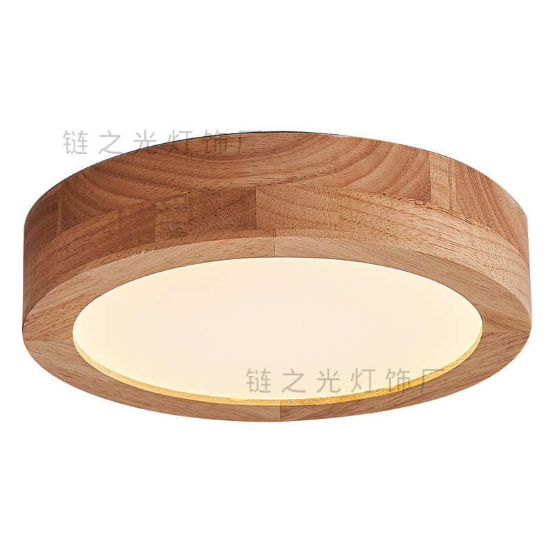 侘寂风过道走廊玄关吸顶灯木艺北欧灯具日式阳台衣帽间复古灯饰