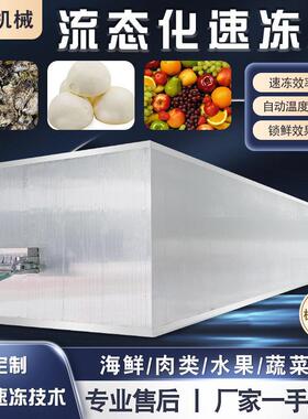 杨梅榴莲肉流态化速冻机腊排骨速冻设备青椒蘑菇速冻流水线