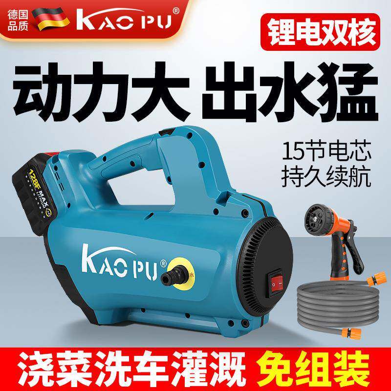 便携式洗车机锂电双核抽水机农田农用灌溉浇菜家用户外高压水泵