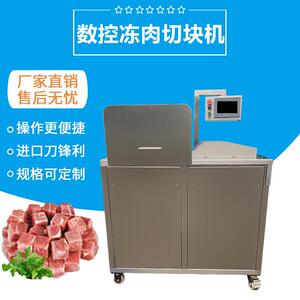 冻肉切块机冷冻牛腩排骨切块机FJY-TJ300D数控牛肉切粒切丁机