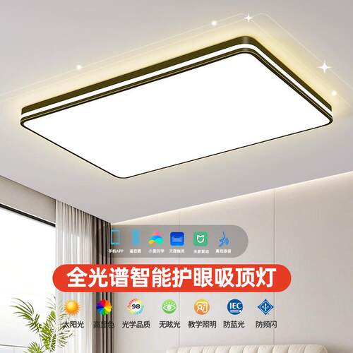 客厅主灯2025新款大气简约现代LED吸顶灯家用卧室灯中山灯具套餐
