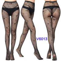 3-Pack Women's Lace-Pattern Fishnet Tights Black Fishnet thumbnail 5