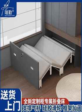 藏功隐形床家用小户能型入柜伸缩A88802床单人折叠床多书桌柜一体