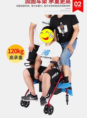 A97老年4购物F75SJT95车老年人买菜手收推六轮代步座椅可坐折叠便