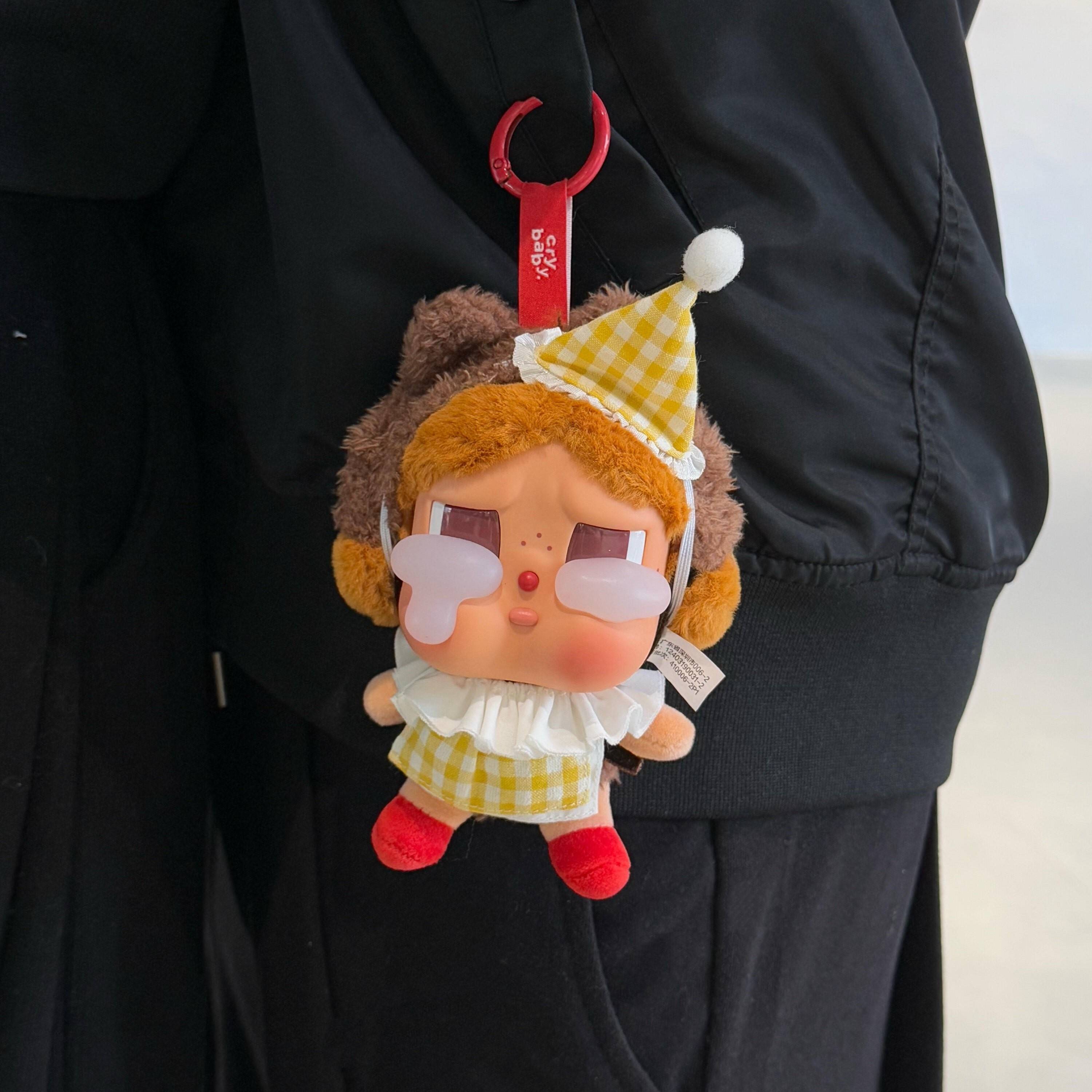 眼泪工厂哭娃衣服搪胶盲盒CRYBABY娃衣哭哭兔绿色裙子哭蛙衣服