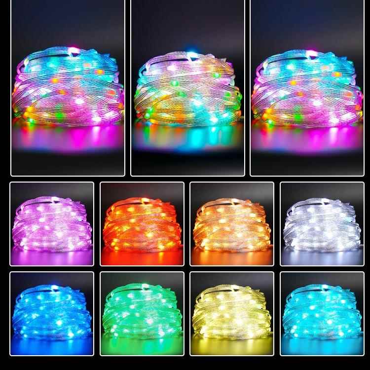 led彩灯串灯闪灯USB低压皮线灯户外防水满天星氛围亮化露营装饰灯