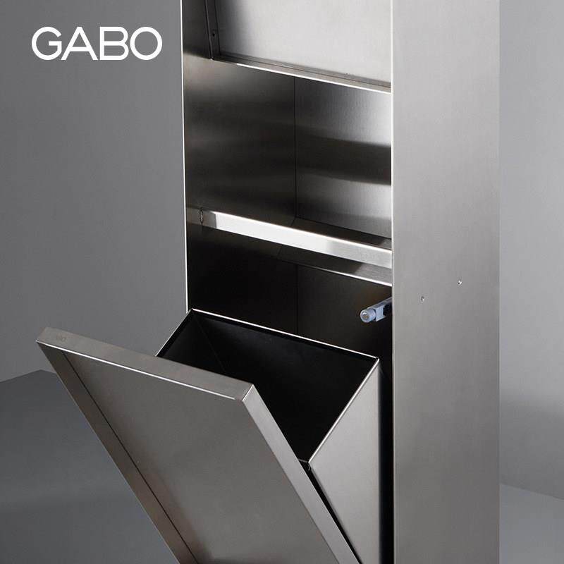 GABO观博入墙暗装办公室茶水间餐厅卫生间隐藏式二合一手纸箱2725