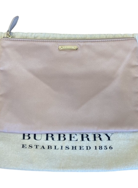 98闲置 BURBERRY巴宝莉淡粉色手拿包女包 奢品