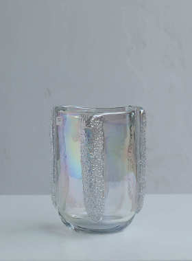 客厅轻插花渐变琉璃玻璃软电视柜奢摆件花瓶样板房透明装加厚简约