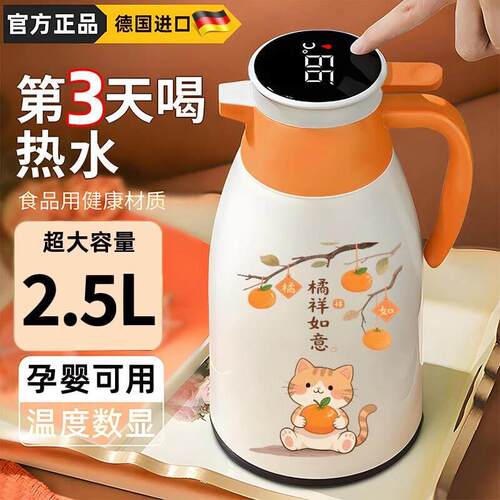 保温水壶大容量玻璃内胆保温壶2026新款家用学生热水壶保温瓶暖壶