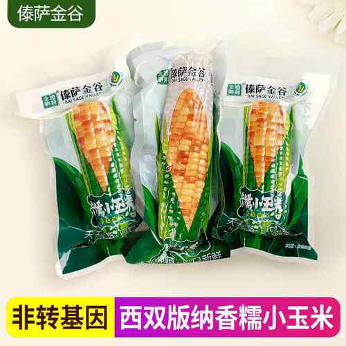 傣萨金谷云南西双版纳香糯小玉米新鲜开 袋即食真空花甜糯玉米代