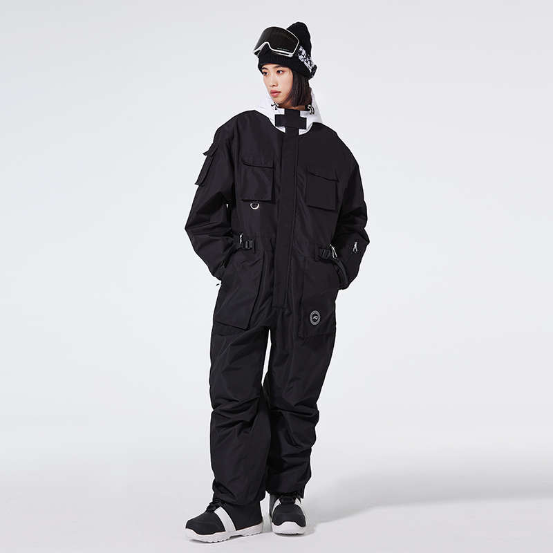 滑雪服连体男女冬季户外单板滑雪骑行防风防水透气耐磨抗撕拉面料
