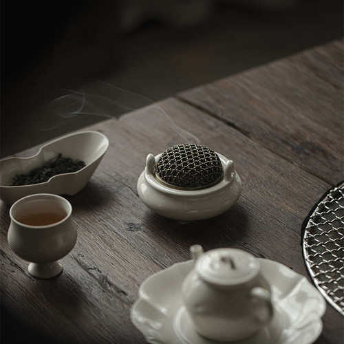 道茶道香炉 陶瓷香香墨草木灰香炉打己素配件篆香古泥焚事香炉