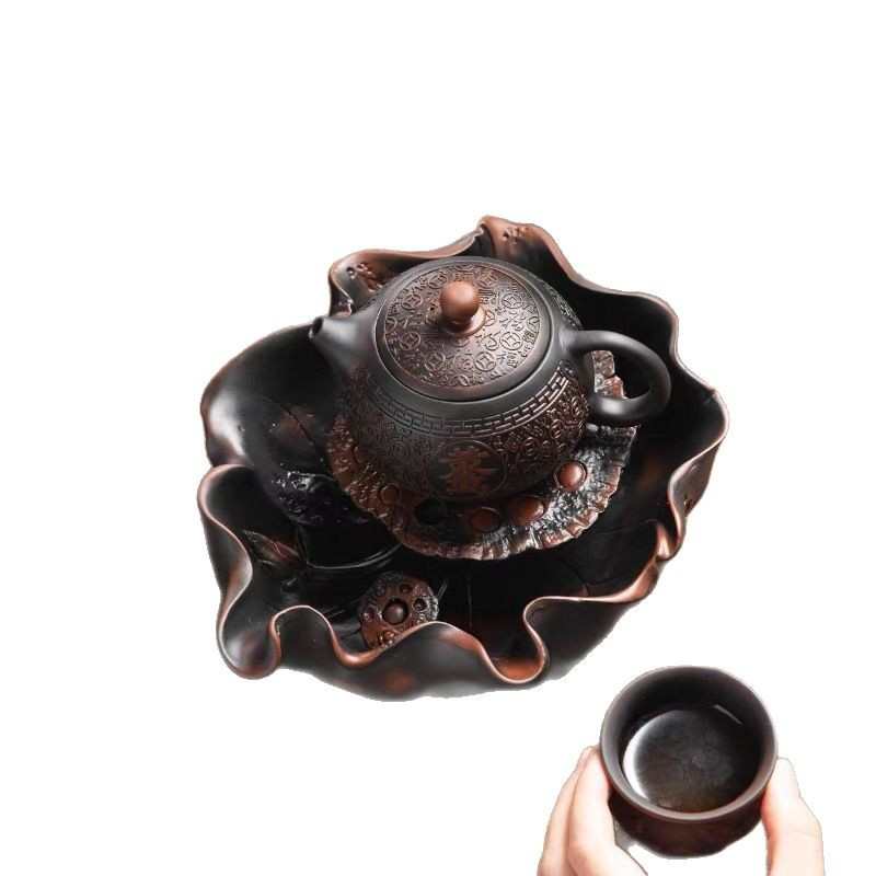 2025新款紫陶干泡台家用陶瓷茶具高档紫砂茶壶养壶垫壶承储水茶台