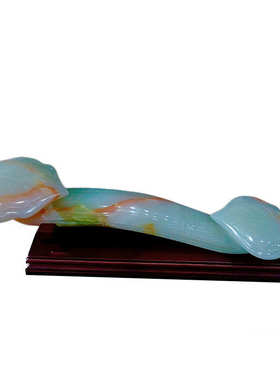 阿富汗玉如意玉石摆件家居工艺品客厅玄关酒柜装饰礼品祥云