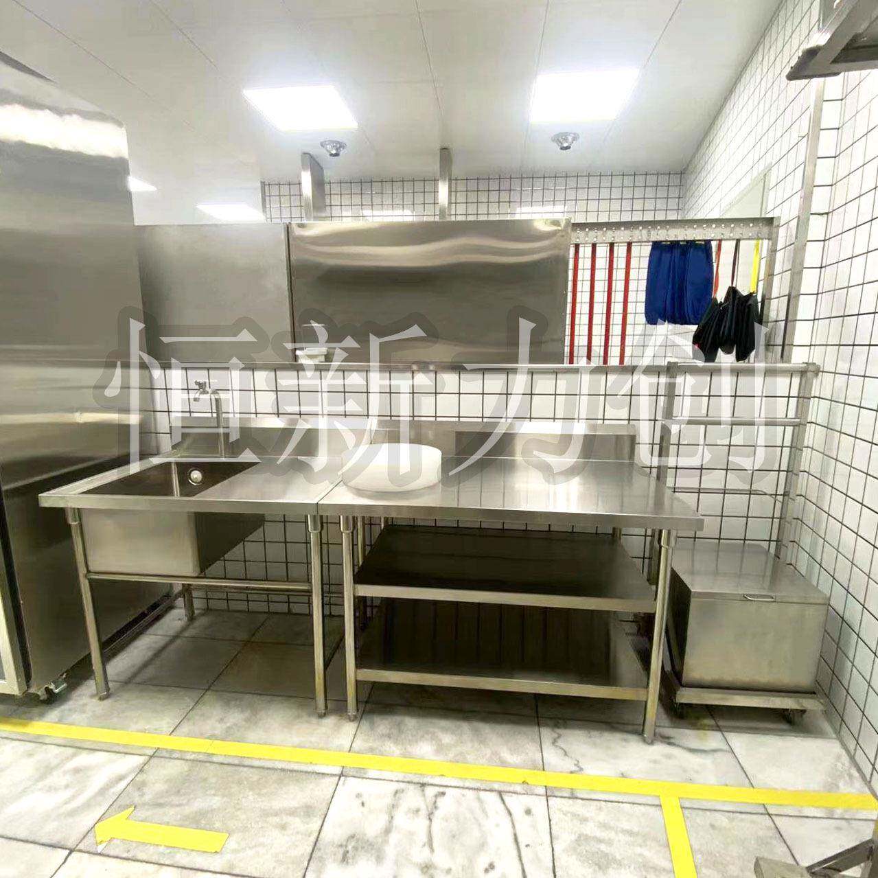 商用餐饮店不锈钢斩切台/打荷台/工作台/双层工作台厨具设备