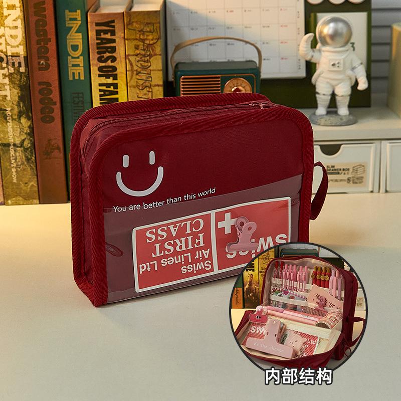 ins文具盒容量帆布简约实用笔袋