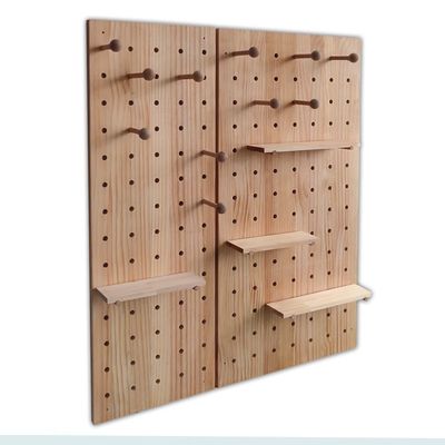 洞洞板定制尺寸实木北欧层板收纳厨房木质装饰墙壁墙上壁挂置物架