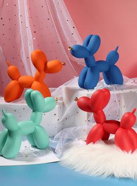 卡通气球狗家居水转印摆件办公室客厅玄关树脂工艺品桌面装饰