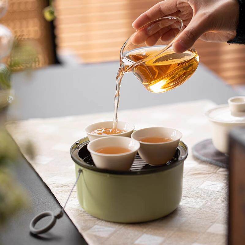 客旅行茶具套装便携盖碗快杯收纳UDY盒端户外露营高喝茶式装备