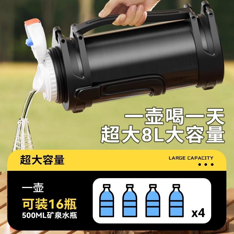 户外智能显温大容量保温壶 大号热水壶便携不锈钢保温杯车载暖瓶