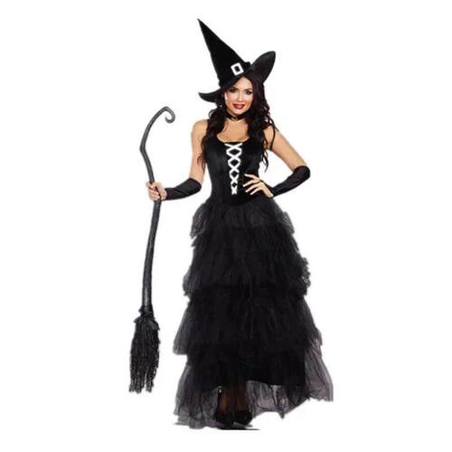 Halloween Witch Costumes for Women Adult Fantasy Black