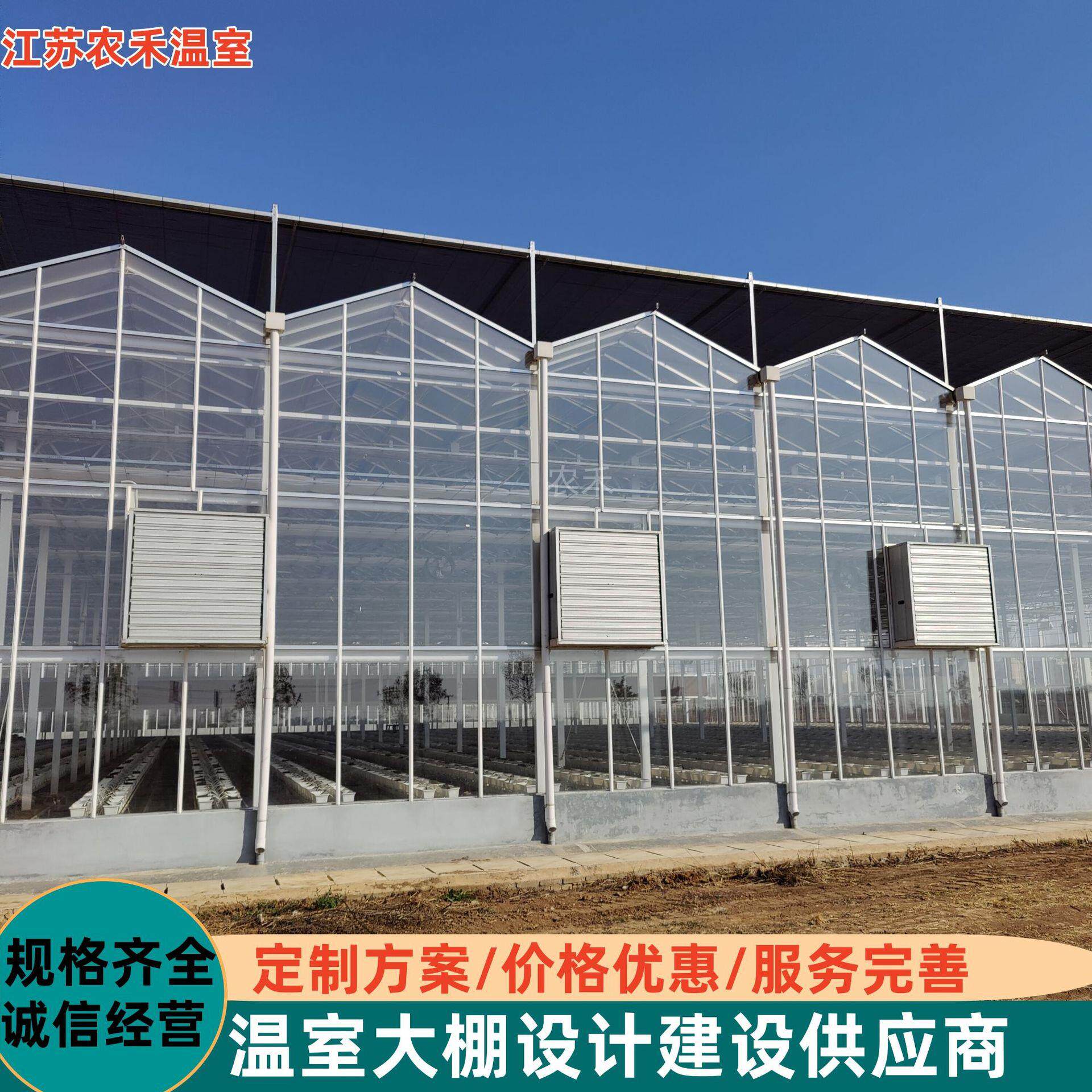 玻璃温室大棚生态餐厅荷兰式连栋阳光板喷塑科研观光种植大棚