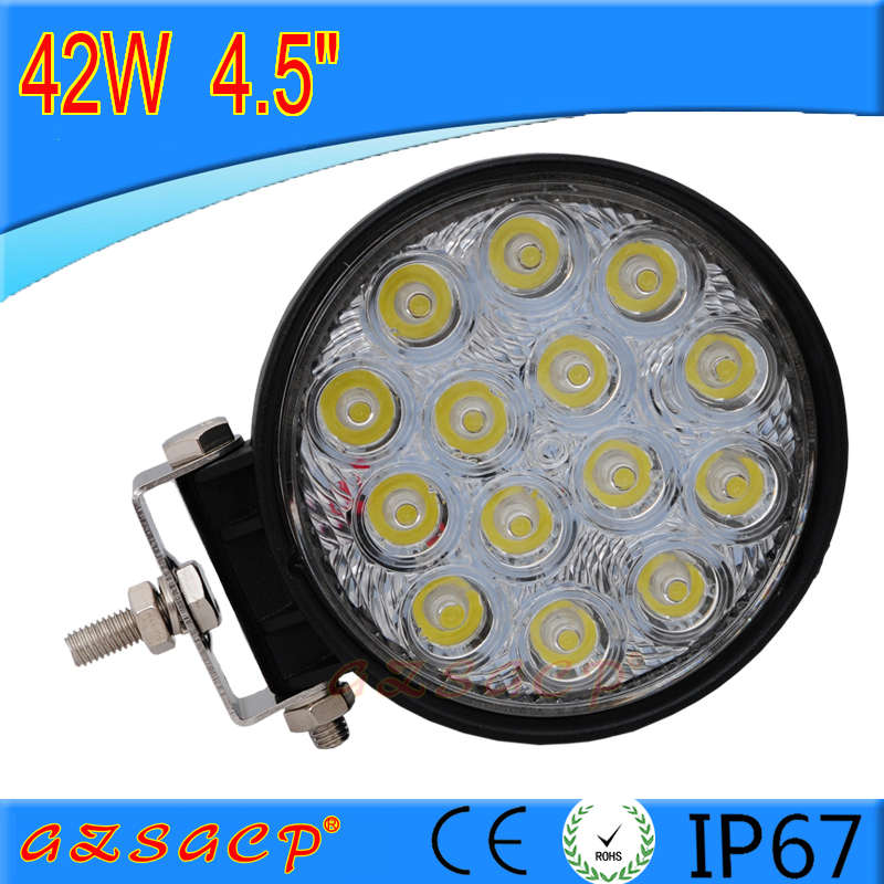 汽车led射灯货车LED射灯超亮12V24V大灯倒车灯越野车中网雾灯42W