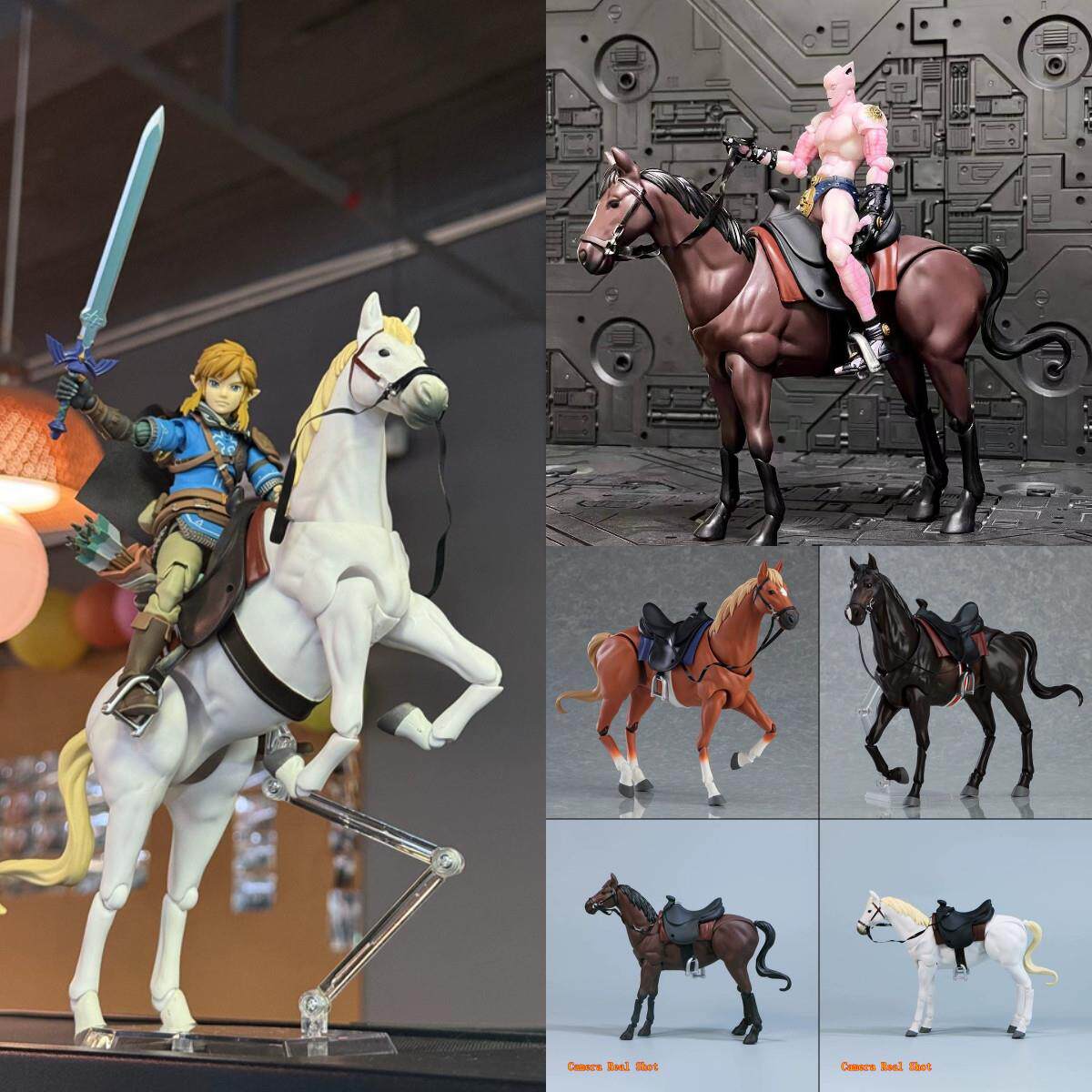 国产figma490#可动素体马模型手办1/12人偶玩具百搭场景战马礼物