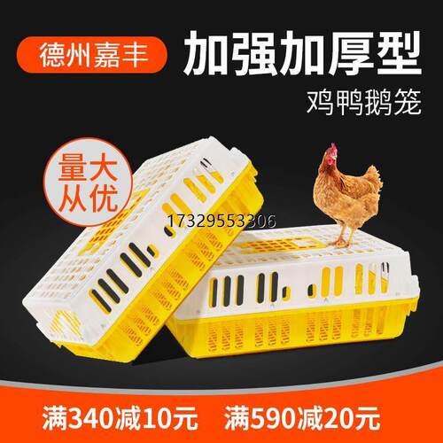 鸡笼周转箱塑料家禽运输笼特大号成鸡鸭鹅鸽子笼子家用兔笼养殖笼