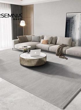 客厅地毯现代简约北欧家用茶几毯卧室床边床前毯子灰色线条可定制